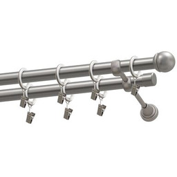 Karnisz podwójny 19/19 mm Pluton satyna 200 cm