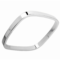 Elegancka sztywna gładka bransoleta prostokąt 5mm srebro 925