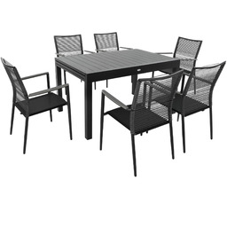 Zestaw mebli ogrodowych Gavo 6+1 - Szary