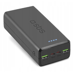 Powerbank Sbs 30000mAh 2xUSB-C 2xUSB-A Czarny TTBB30000PD20K