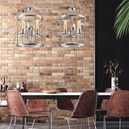 Żyrandol Constantine Euluna, możliwość ściemniania, aluminiowy / szary