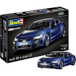 Revell RV07698 1:24-Audi e-tron GT (Easy-Click), niemalowany