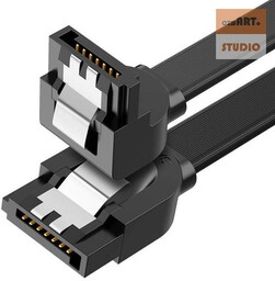 UGREEN kabel kątowy SATA 3.0 0.5m czarny