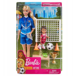 Barbie Zestaw Trenerka Piłki Nożnej GLM47