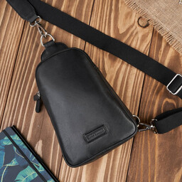 Plecak męski skórzany na jedno ramię na skos