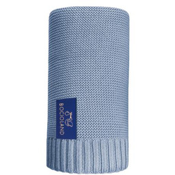 BOCIOLAND Kocyk bambusowy Paris Baby Blue 80x100cm