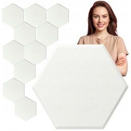 Panel ścienny akustyczny 3D samoprzylepny hexagon filcowy zagłówek
