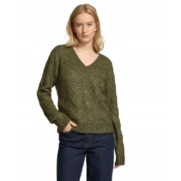 PIECES SWETER Z WZOREM AŻUROWYM Z DEKOLTEM