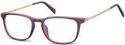 Sunoptic Okulary zerówki korekcyjne Nerd Prostokątne AC7F ciemnofioletowe