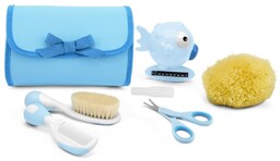 CHICCO SET Zestaw Niebieski do kąpieli szczotka +