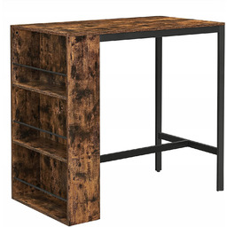 Stół barowy barek loft industrialny z półkami