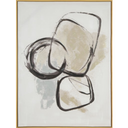 Eurofirany Obraz 579 60x80 beżowy abstrakcja ręcznie malowany