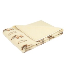 Kampol Kołdra wełniana z merynosa 140x200 Baranki kremowa