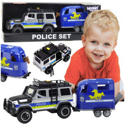 Zestaw Samochód Terenowy Policyjny z Przyczepą dla Konia