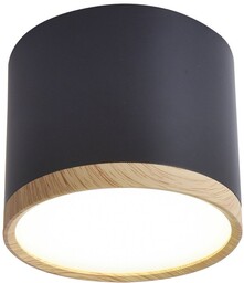 Lampa sufitowa TUBA czarno-drewniana Candellux 2275949