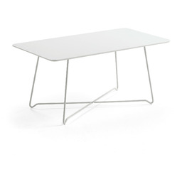 Stolik kawowy IRIS, prostokątny, 510 mm, biały, biały
