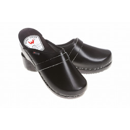 Damskie wygodne chodaki wsuwane ze skóra naturalną