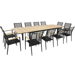 Zestaw mebli ogrodowych Basita 12+1 - Beżowy