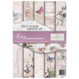 Papier ryżowy, A4, Rosy Summertime