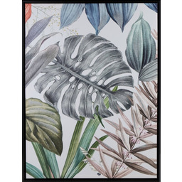 Eurofirany Obraz 589b 60x80 zielony biały liście ręcznie