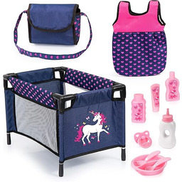 Bayer Design 61754AC Łóżeczko dla lalek z śpiworkiem,