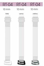 Ramiączka damskie silikonowe Julimex RT04 10mm transparentne metal