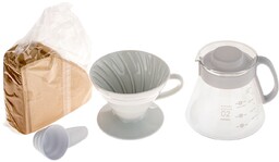 Zestaw Hario V60 Dripper & Pot White -