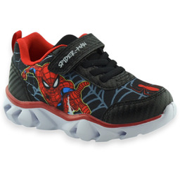 Chłopięce uty sportowe z podeszwą LED Spider Man