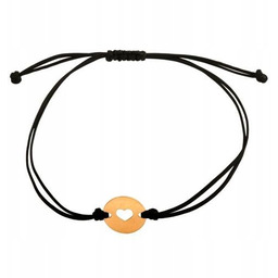 Bransoletka Damska Na sznurku Serce 585 0.20 g