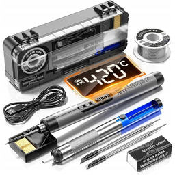 Lutownica Bezprzewodowa Akumulatorowa Zestaw Precyzyjna 420°C Usb-c