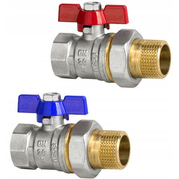 Zestaw Zawór Kulowy Ze Śrubunkiem Do Rozdzielacza DN25