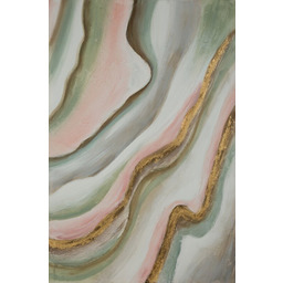 Eurofirany Obraz 590 60x90 zielony kolorowy abstrakcja ręcznie