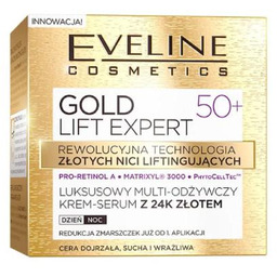 EVELINE Gold Lift Expert 50+ Krem-serum multi-odżywcze