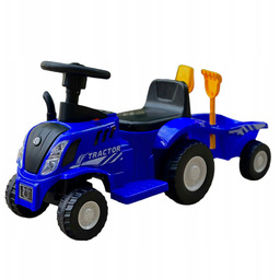 Traktor elektryczny jeździk na akumulator z przyczepą dźwiękiem