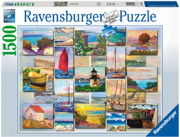 Ravensburger, puzzle, Kolaż wybrzeża, 1500 el.
