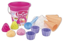 Zestaw do piasku Lody i cup cake, różowy