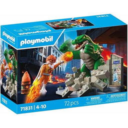 PLAYMOBIL Heroes Pokaz bohaterów z olbrzymią jaszczurką zabawka