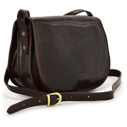 Listonoszka skórzana półksiężyc klasyczna torebka