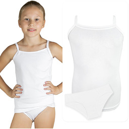 Bielizna Dla Dziewczynki Biała Komunijna Podkoszulka Białe Majtki