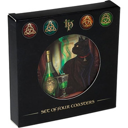 Zestaw 4 podstawek korkowych Lisa Parker Magiczne koty