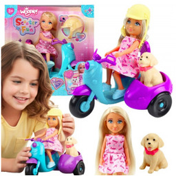 Laleczka na Skuterze z Pieskiem