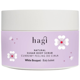 HAGI, Naturalny Peeling Cukrowy Do Ciała Biały Bukiet
