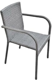 Krzesło ogrodowe z szarego technorattanu Sottile