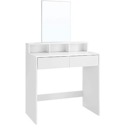 Edinos Biała skandynawska toaletka z lustrem D5-W64