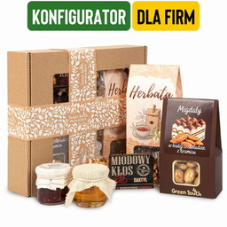 Pudełko zestaw prezentowy z herbatą lub kawą