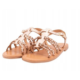 Les Tropeziennes Sandały Dziewczęce Beżowe Skórzane 32 Jwi