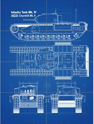 Churchill British Heavy Tank Mark II Blueprint Plan
