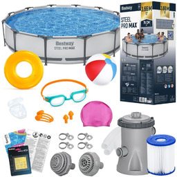 Basen Bestway 366x76 Ogrodowy Stelażowy 56416 12w1