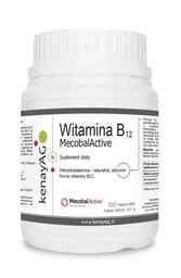 Kenay Witamina B12 MecobalActive Metylokobalamina 300 kapsułek