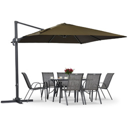 Parasol ogrodowy brązowy Siena 3x3m Garden Point